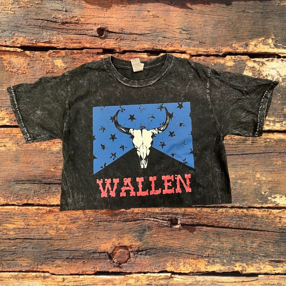 Vintage Washed Morgan Wallen Crop Top S-3X available